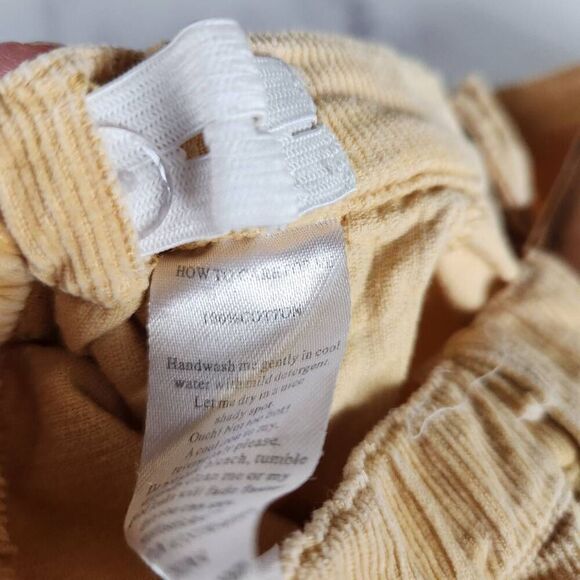 My brother john kids unisex pastel yellow corduroy ribbed shorts sz 5 vintage st - Picture 6 of 7